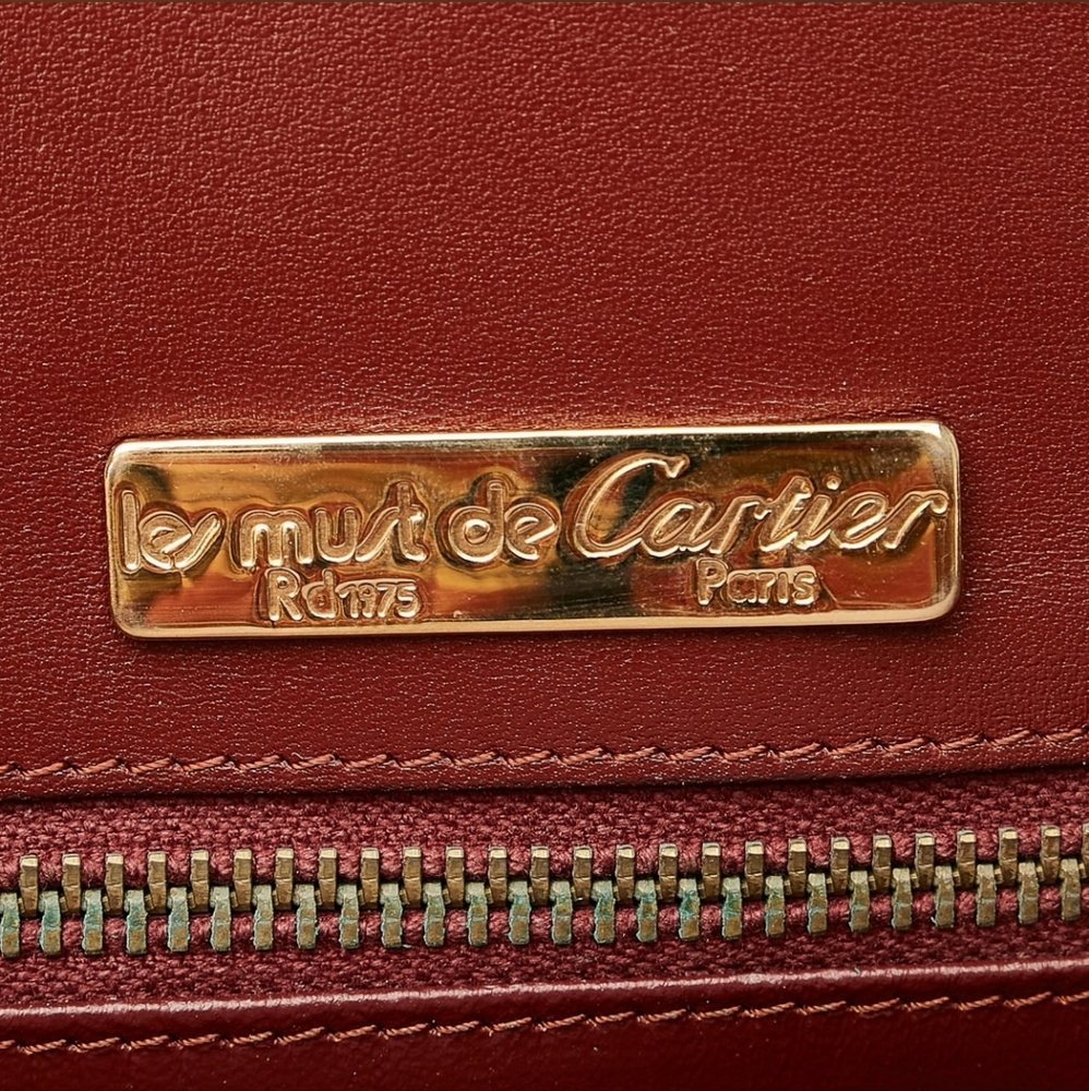 Rare⚜️Cartier Must de Cartier Leather Tote Bag - Picture 4 of 15